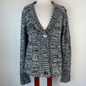 Jason Maxwell Gray Cardigan Sweater Size M EUC